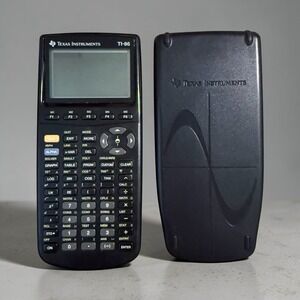 Texas Instruments Ti-86 Graphing Calculator Black W/ Cover Tested Works